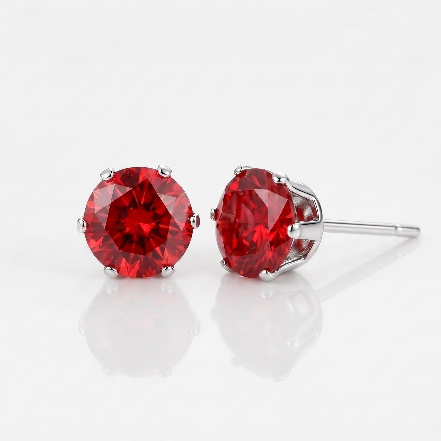 Red Cubic Zirconia Earrings - The Love Sparkle