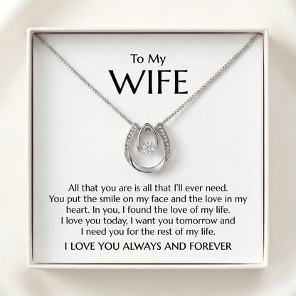 "You're the Love of My Life" Lucky In Love Necklace – Meaningful Gift for Wife
