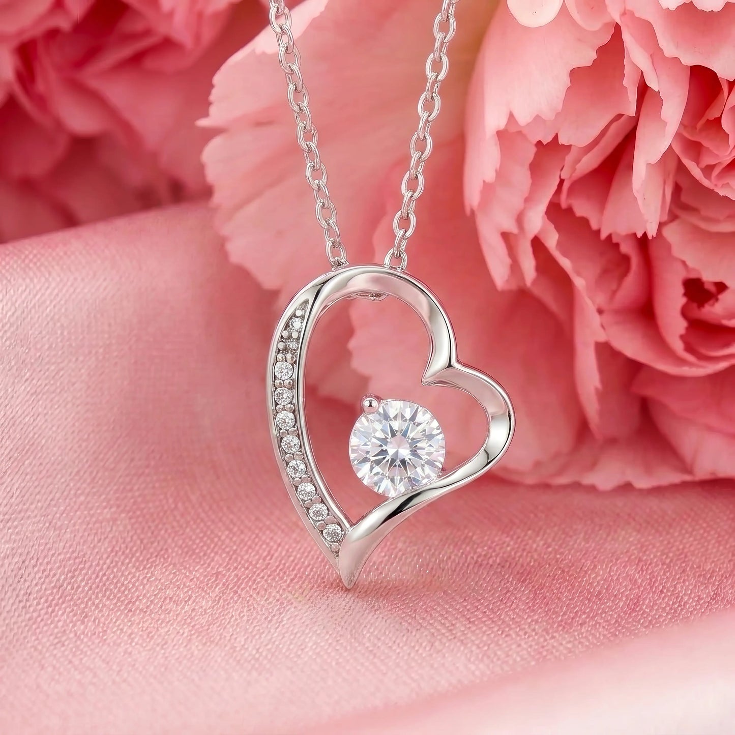 To My Granddaughter Forever Love Necklace with Red Rose Box – Keepsake Gift for Birthday, Graduation, Christmas & Any Occasion
