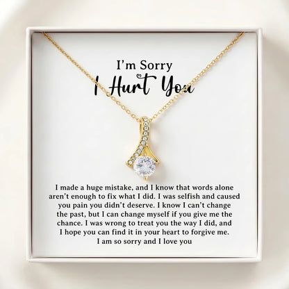 "I'm Sorry I Hurt You" Alluring Beauty Necklace – Heartfelt Apology & Reconciliation Gift for Her