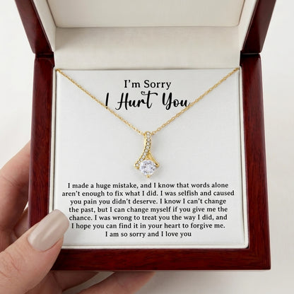 "I'm Sorry I Hurt You" Alluring Beauty Necklace – Heartfelt Apology & Reconciliation Gift for Her