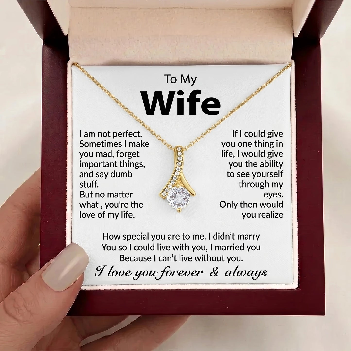 Alluring Beauty Necklace – Heartfelt "To My Wife" Gift