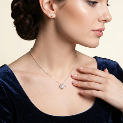 To My Daughter - "Straighten Your Crown" Love Knot Necklace From Dad