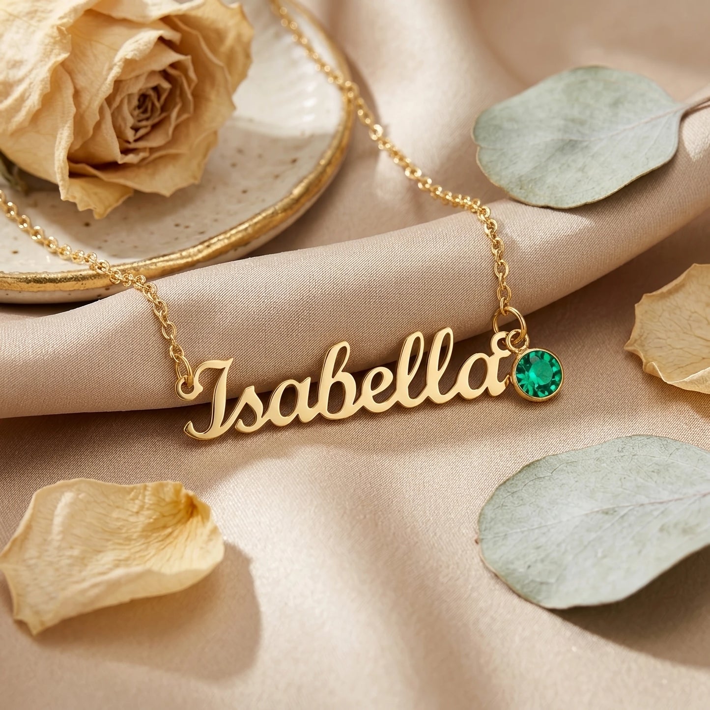 "To My Love, My Love Letter to You" Custom Name Necklace with Birthstone – Personalized Gift for Her