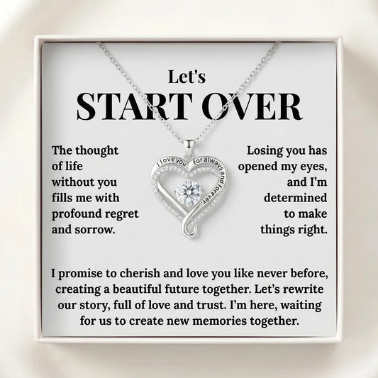 "Rewrite Our Story" Necklace - Meaningful Reconciliation Gift To Win Her Back