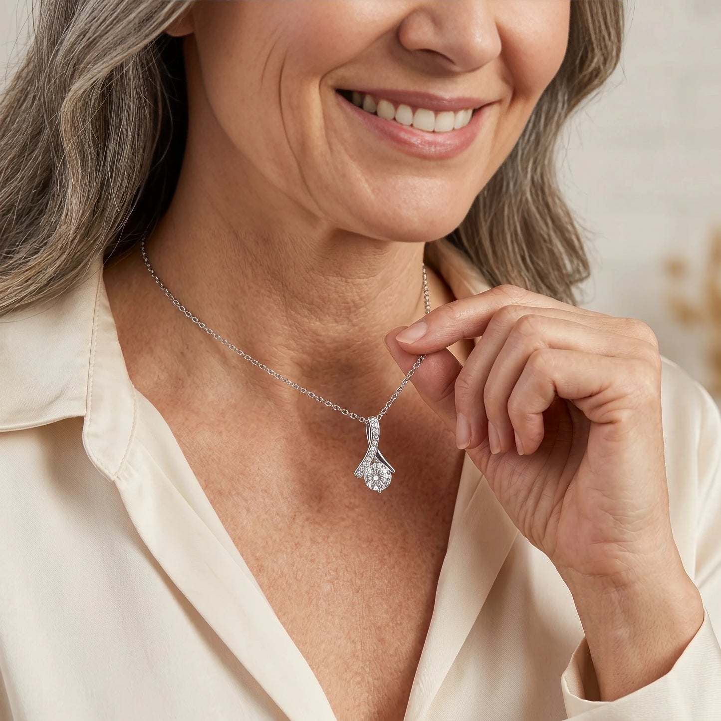 "To My Mother On My Wedding Day, Forever Your Son" Alluring Beauty Necklace – Heartfelt Gift from Son