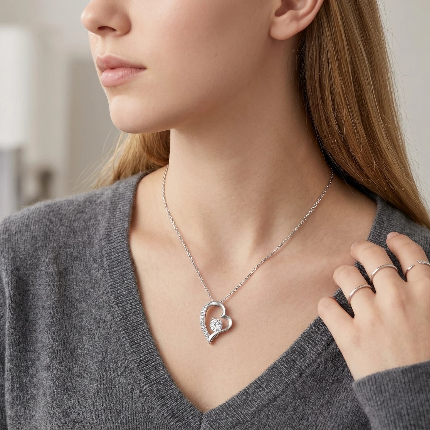 To My Beautiful Daughter – Forever Love Heart Necklace, A Father's Gift She'll Treasure for Life