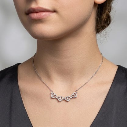 "To My Beautiful Daughter" Magnetic Hearts Clover Necklace – Meaningful Gift from Dad for Birthday, Graduation & Any Occasion