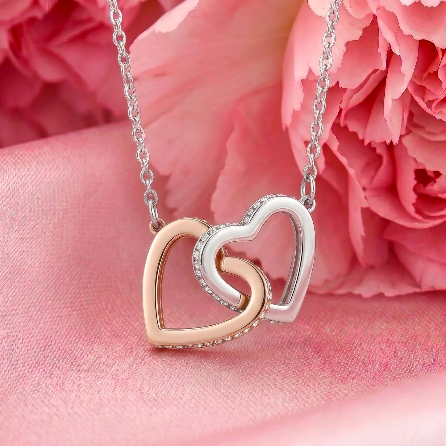 "To My Love" Interlocking Hearts Necklace – Romantic Anniversary & Just-Because Gift for Her