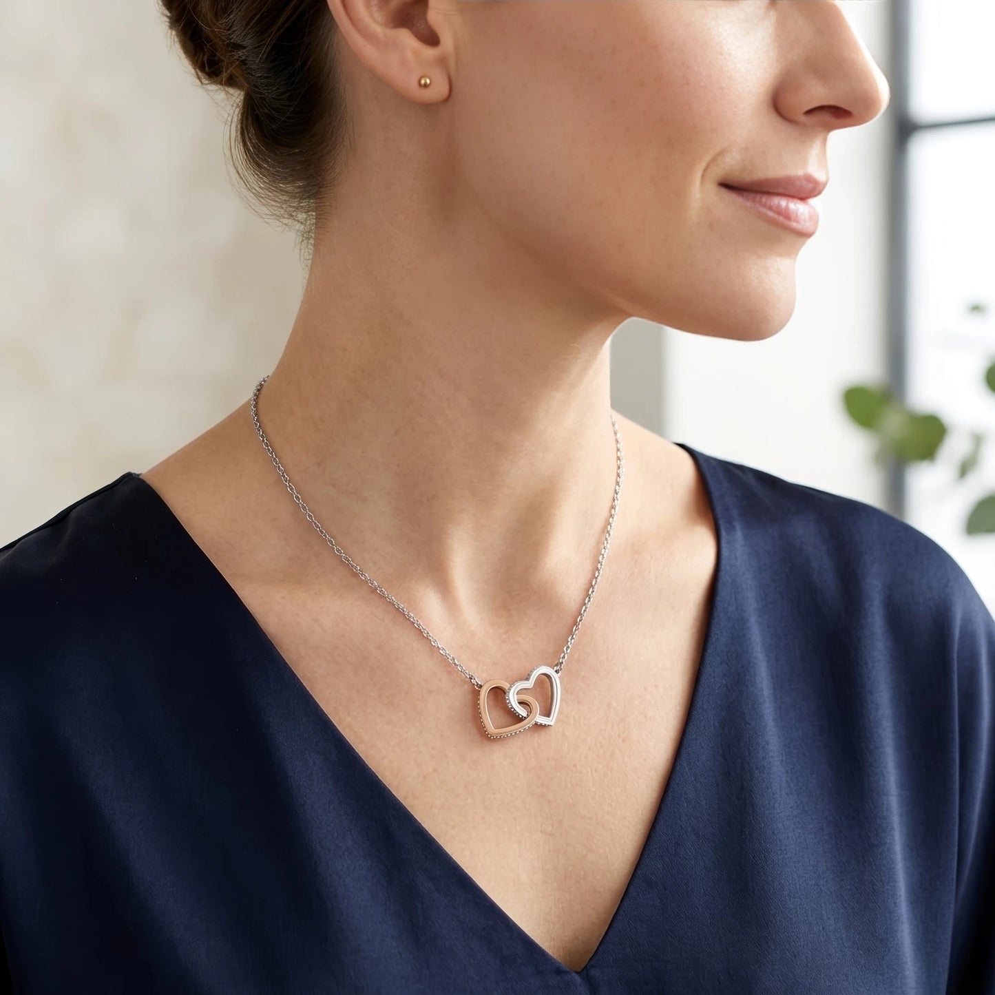 "To My Love" Interlocking Hearts Necklace – Romantic Anniversary & Just-Because Gift for Her