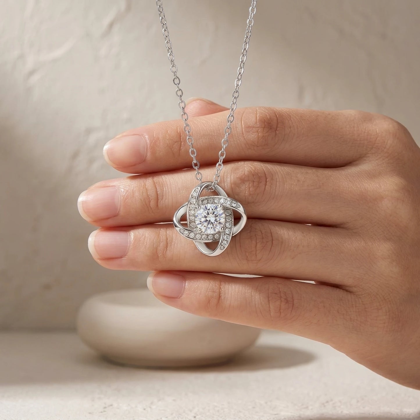 Bonus Daughter Gift, Love Knot Necklace for Stepdaughter, Family Isn't Always Blood Keepsake
