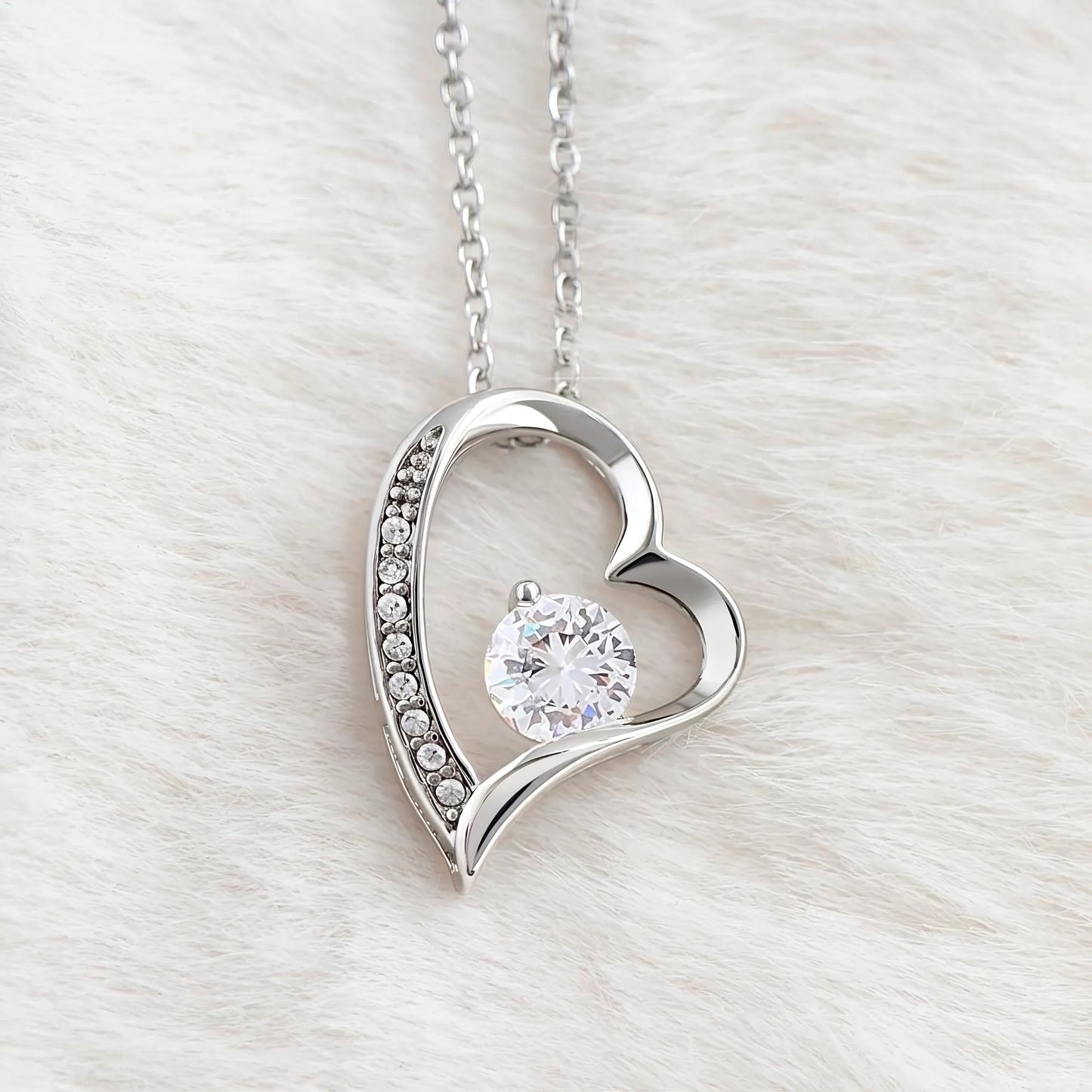 To My Beautiful Daughter - "Piece of My Heart" Forever Love Necklace