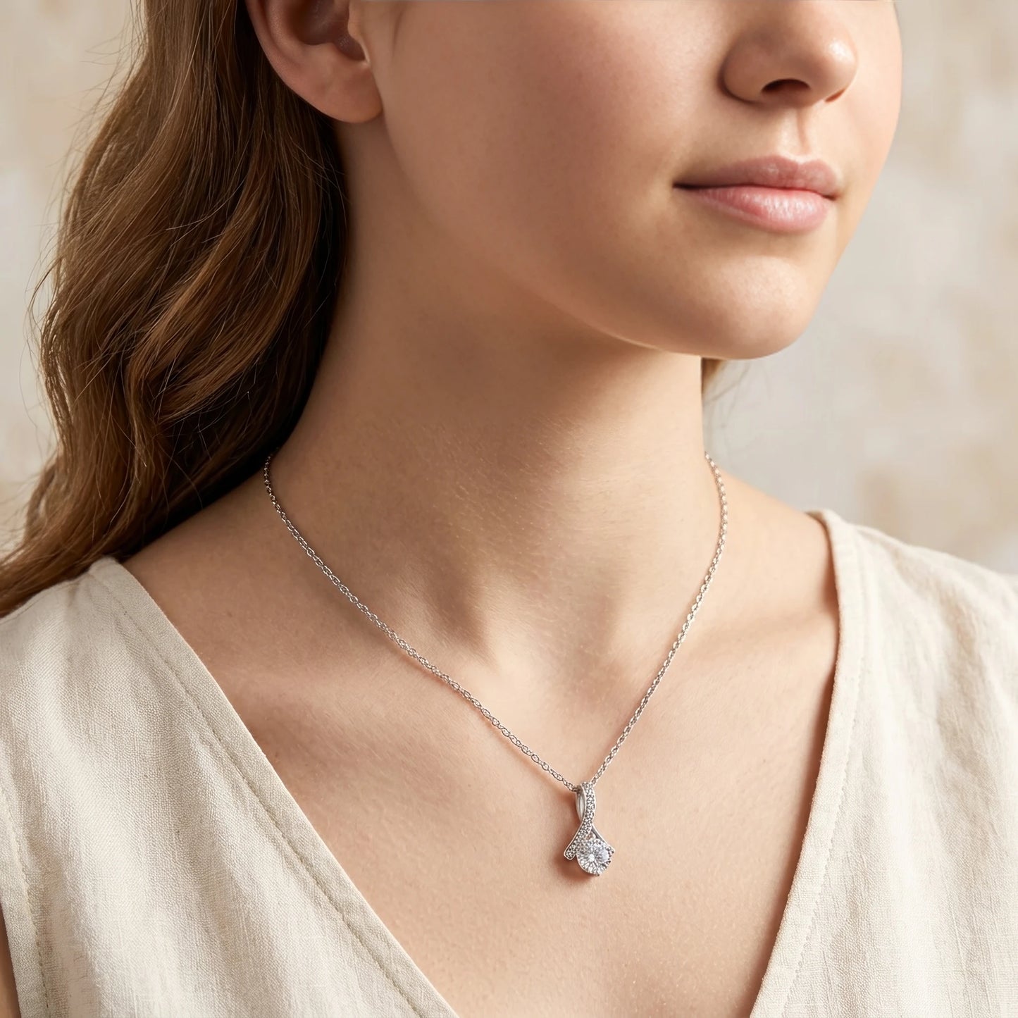 "To My Daughter, You'll Never Face This World Alone" Alluring Beauty Necklace – Meaningful Gift from Dad