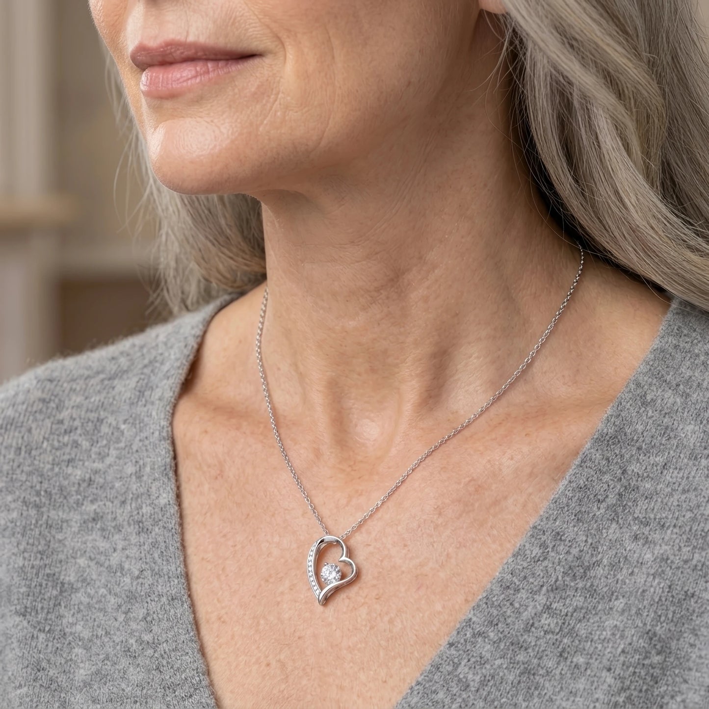 "To My Beautiful Mom, I'll Always Be Your Little Boy" Forever Love Necklace with Red Rose Box – Gift from Son
