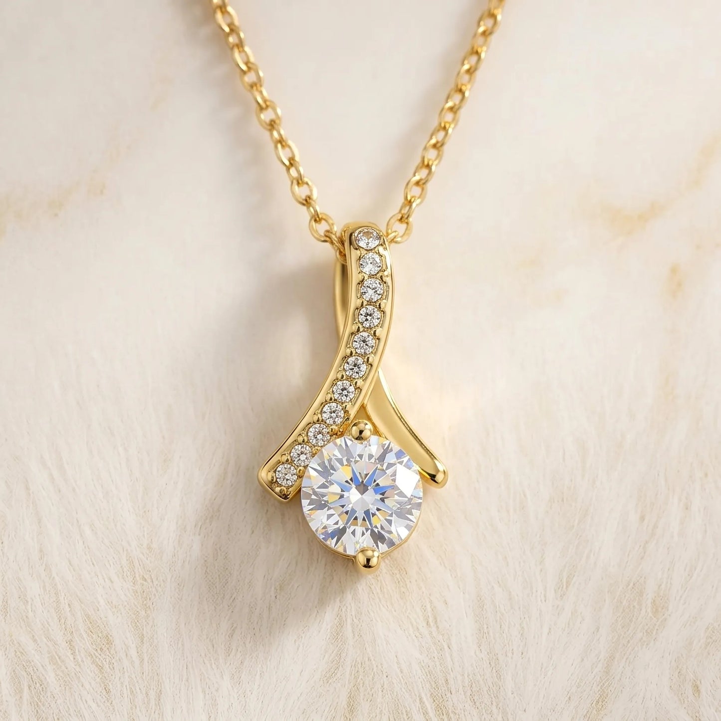 "To My Daughter, You'll Never Face This World Alone" Alluring Beauty Necklace – Meaningful Gift from Dad