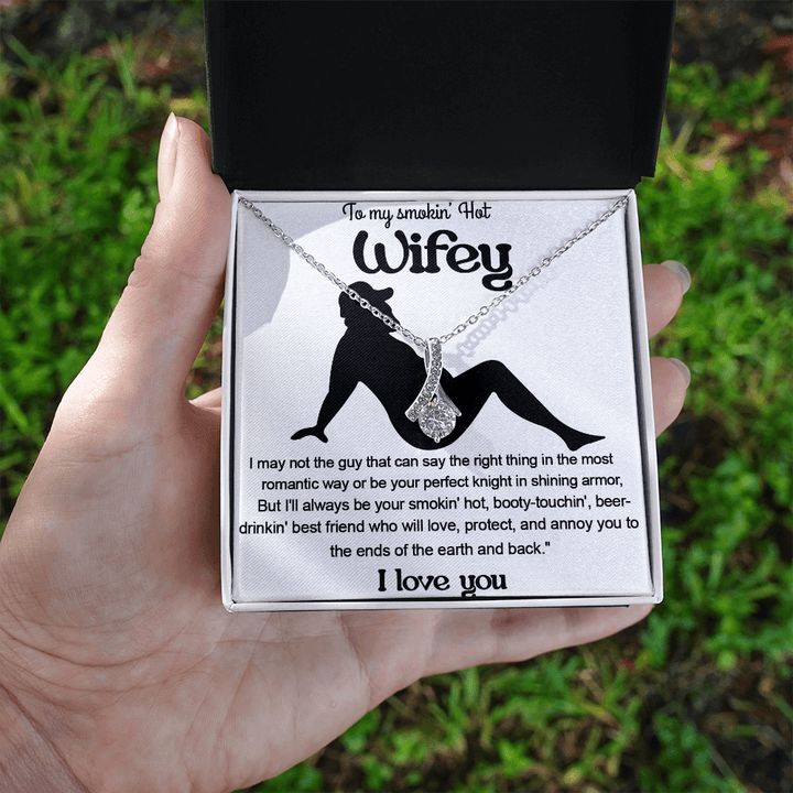 A Funny "I Love You" Gift for Your Wifey - Alluring Beauty Necklace - The Love Sparkle
