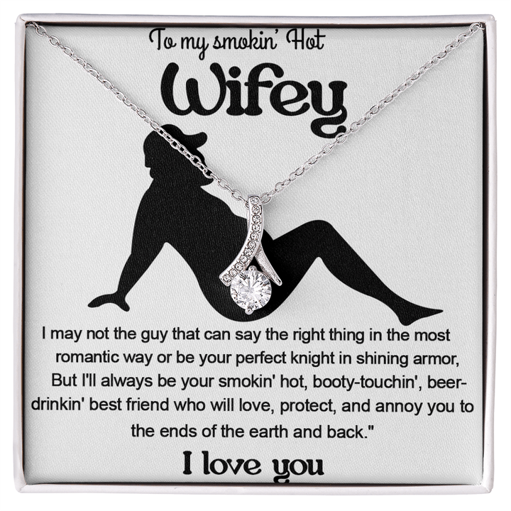 A Funny "I Love You" Gift for Your Wifey - Alluring Beauty Necklace - The Love Sparkle