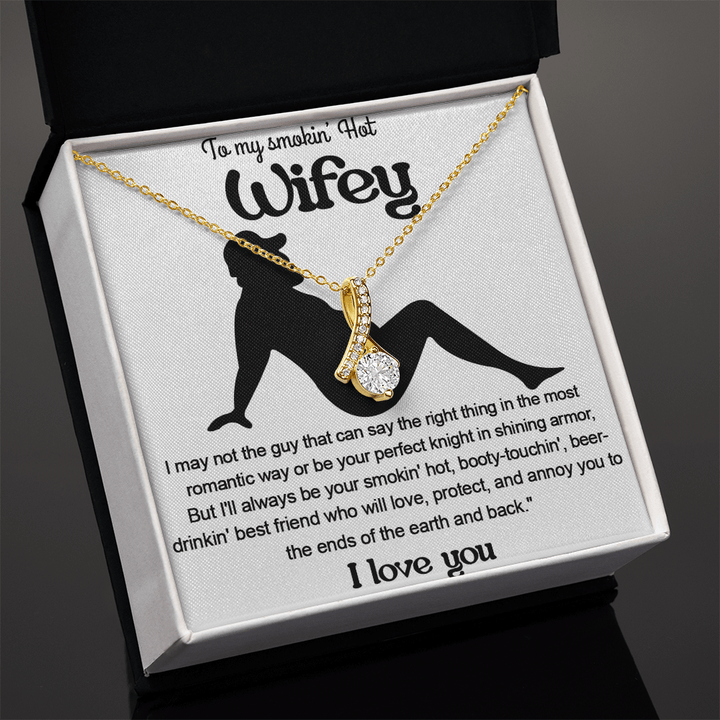 A Funny "I Love You" Gift for Your Wifey - Alluring Beauty Necklace - The Love Sparkle