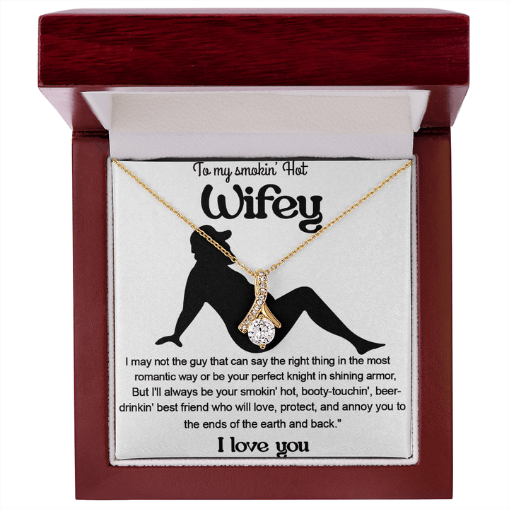 A Funny "I Love You" Gift for Your Wifey - Alluring Beauty Necklace - The Love Sparkle
