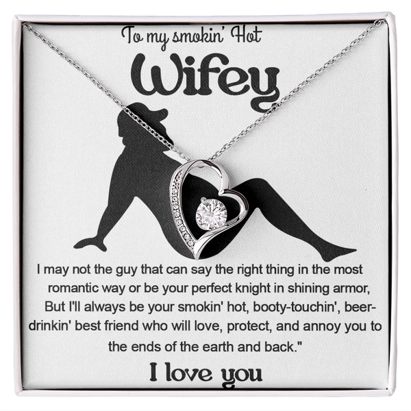 A Funny "I Love You" Gift for Your Wifey - Forever love Necklace - The Love Sparkle