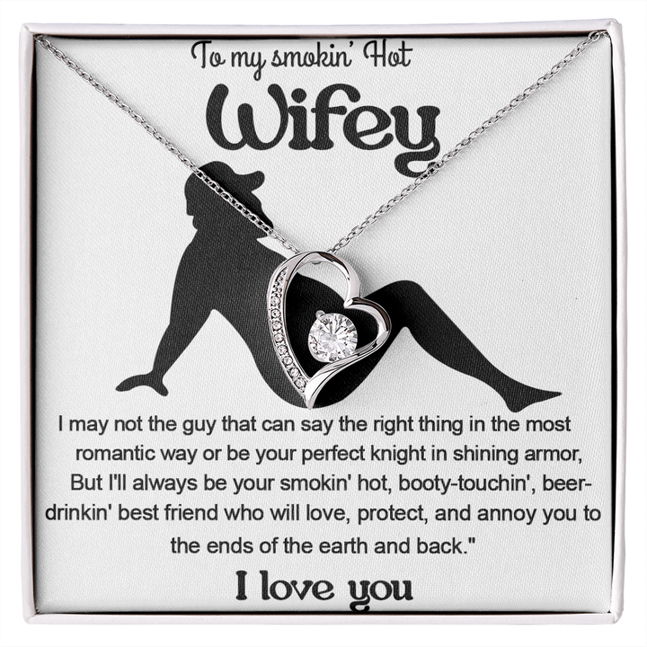 A Funny "I Love You" Gift for Your Wifey - Forever love Necklace - The Love Sparkle
