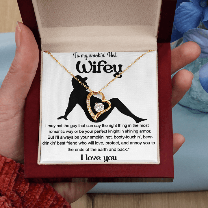 A Funny "I Love You" Gift for Your Wifey - Forever love Necklace - The Love Sparkle