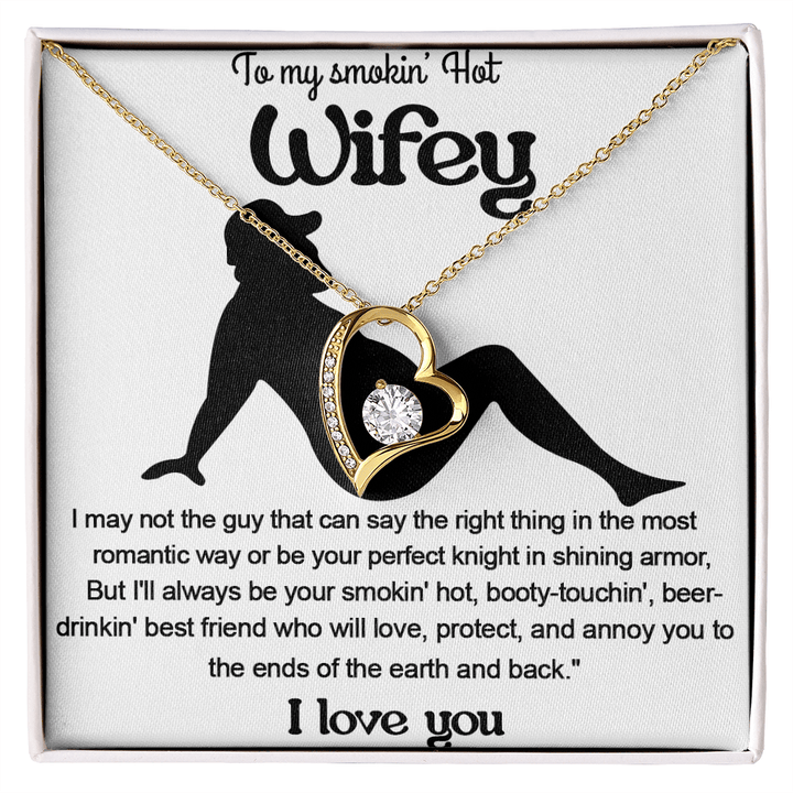 A Funny "I Love You" Gift for Your Wifey - Forever love Necklace - The Love Sparkle
