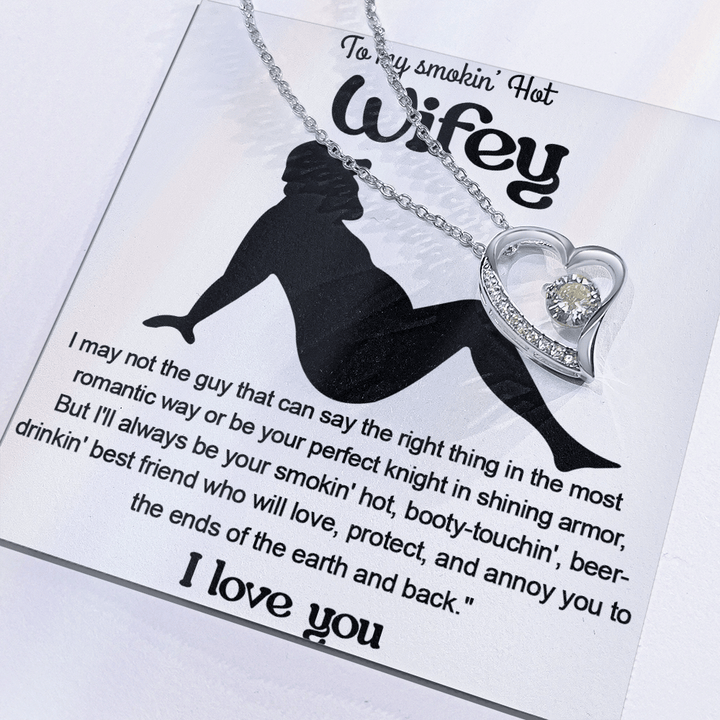A Funny "I Love You" Gift for Your Wifey - Forever love Necklace - The Love Sparkle
