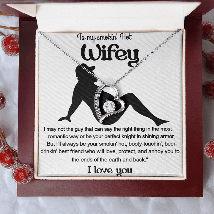 A Funny "I Love You" Gift for Your Wifey - Forever love Necklace - The Love Sparkle