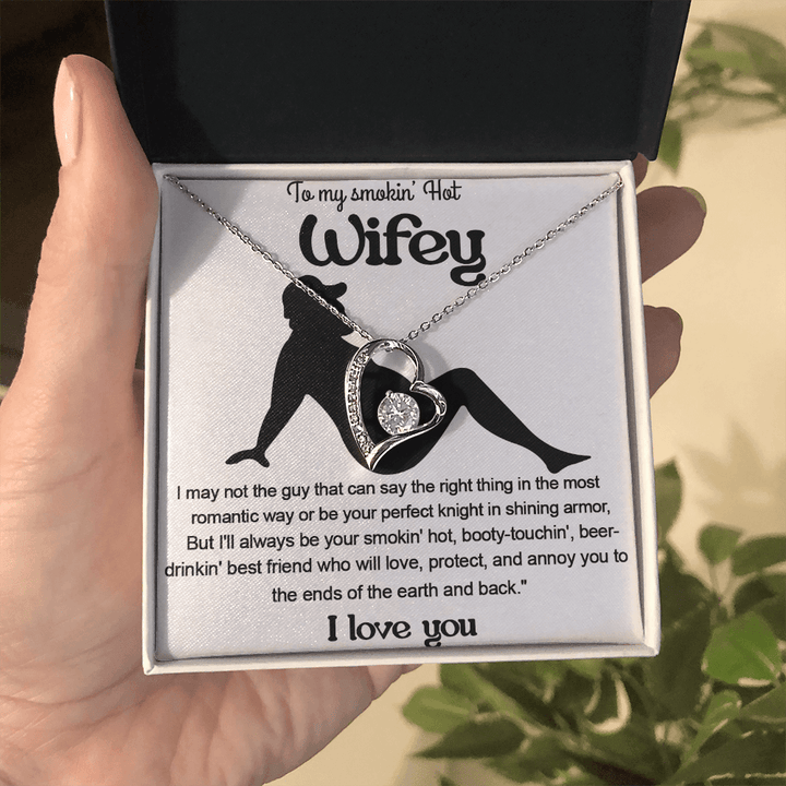 A Funny "I Love You" Gift for Your Wifey - Forever love Necklace - The Love Sparkle