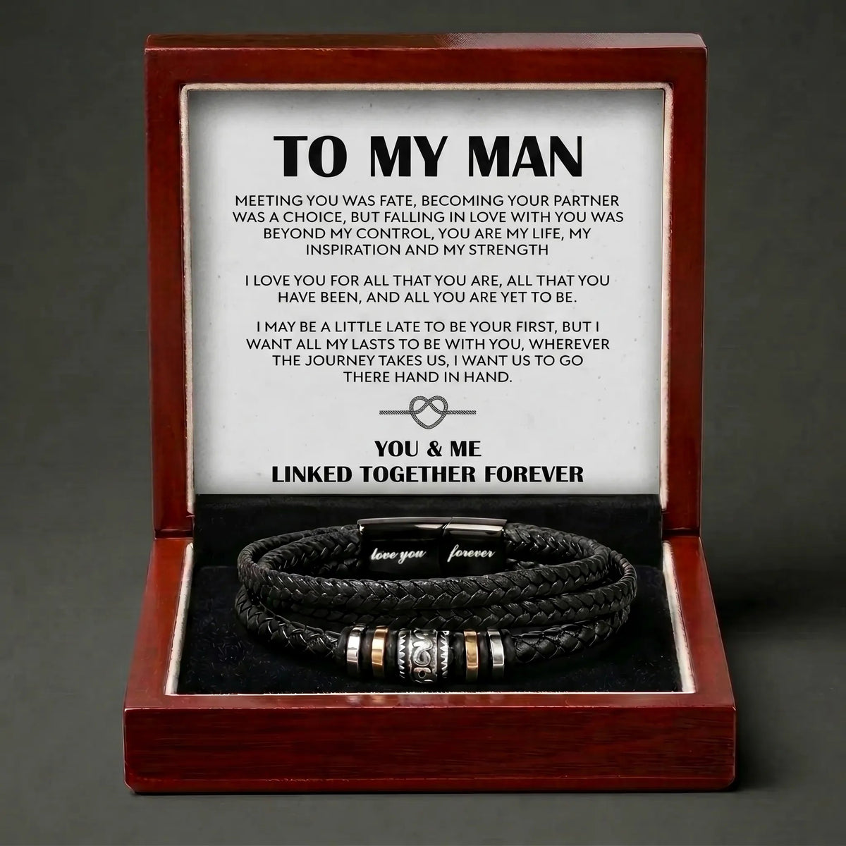 "All My Lasts" Love You Forever Bracelet - Romantic Gift For Him - The Love Sparkle