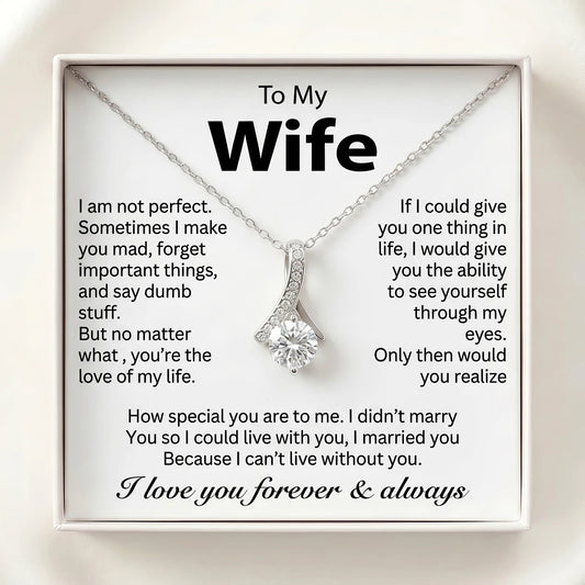 Alluring Beauty Necklace – Heartfelt "To My Wife" Gift - The Love Sparkle