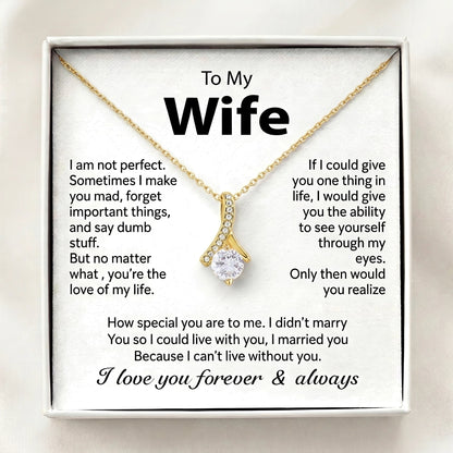 Alluring Beauty Necklace – Heartfelt "To My Wife" Gift - The Love Sparkle