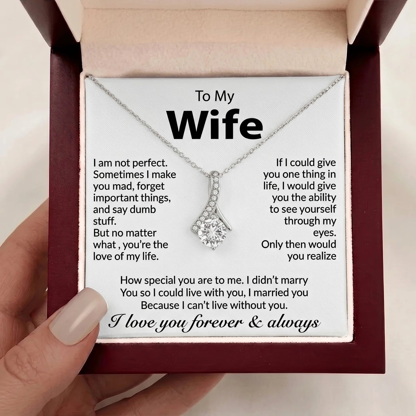 Alluring Beauty Necklace – Heartfelt "To My Wife" Gift - The Love Sparkle