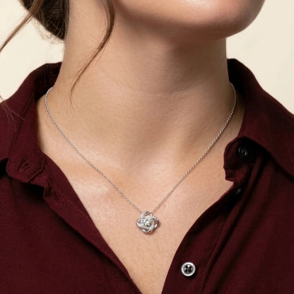 "Always My Little Girl" Love Knot Necklace - Meaningful Gift From Dad To Daughter - The Love Sparkle