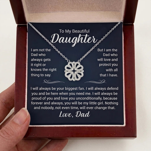 "Always My Little Girl" Magnetic Hearts Necklace - Meaningful Gift From Dad - The Love Sparkle