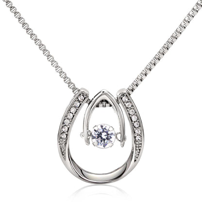 To My Daughter Lucky In Love Necklace from Dad – Braver, Stronger & Loved More Than You Know