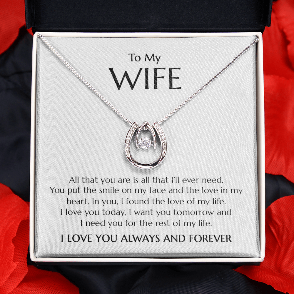 "You're the Love of My Life" Lucky In Love Necklace – Meaningful Gift for Wife