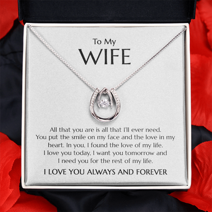 "You're the Love of My Life" Lucky In Love Necklace – Meaningful Gift for Wife