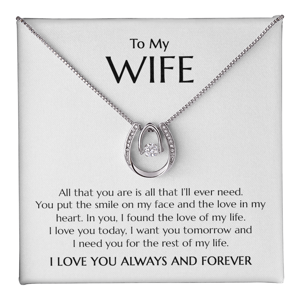"You're the Love of My Life" Lucky In Love Necklace – Meaningful Gift for Wife