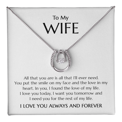 "You're the Love of My Life" Lucky In Love Necklace – Meaningful Gift for Wife