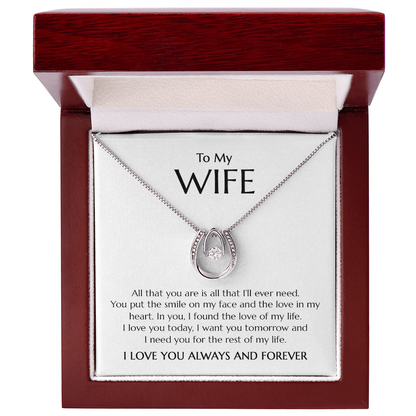 "You're the Love of My Life" Lucky In Love Necklace – Meaningful Gift for Wife