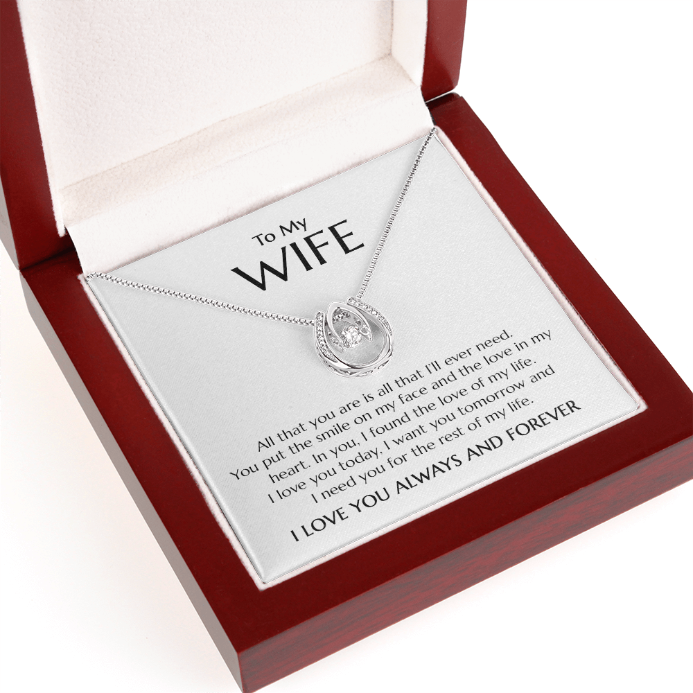 "You're the Love of My Life" Lucky In Love Necklace – Meaningful Gift for Wife