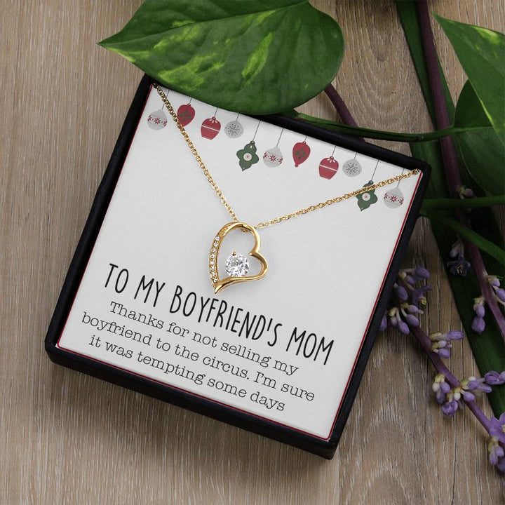 Boyfriend's Mom Gift - Forever Love Necklace with Message Card - The Love Sparkle