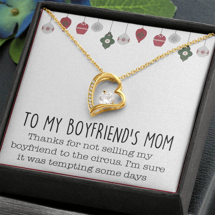 Boyfriend's Mom Gift - Forever Love Necklace with Message Card - The Love Sparkle