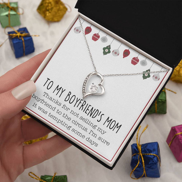 Boyfriend's Mom Gift - Forever Love Necklace with Message Card - The Love Sparkle