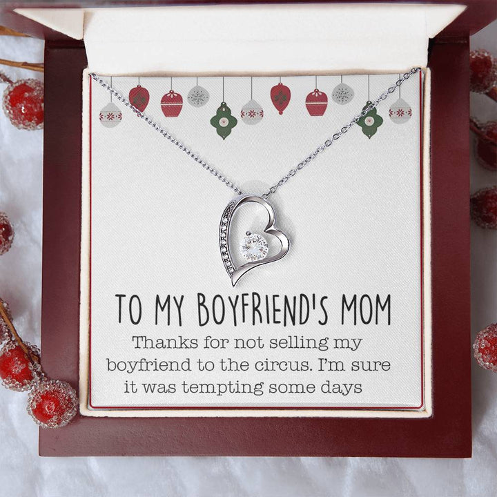 Boyfriend's Mom Gift - Forever Love Necklace with Message Card - The Love Sparkle