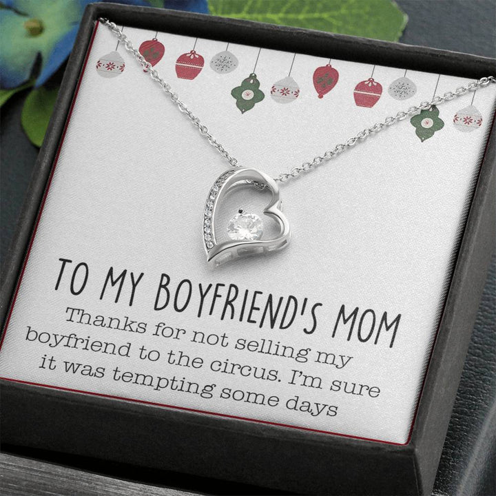 Boyfriend's Mom Gift - Forever Love Necklace with Message Card - The Love Sparkle