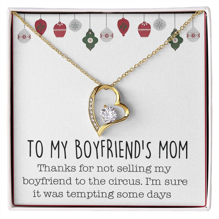 Boyfriend's Mom Gift - Forever Love Necklace with Message Card - The Love Sparkle