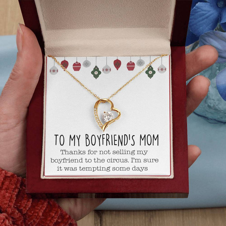 Boyfriend's Mom Gift - Forever Love Necklace with Message Card - The Love Sparkle
